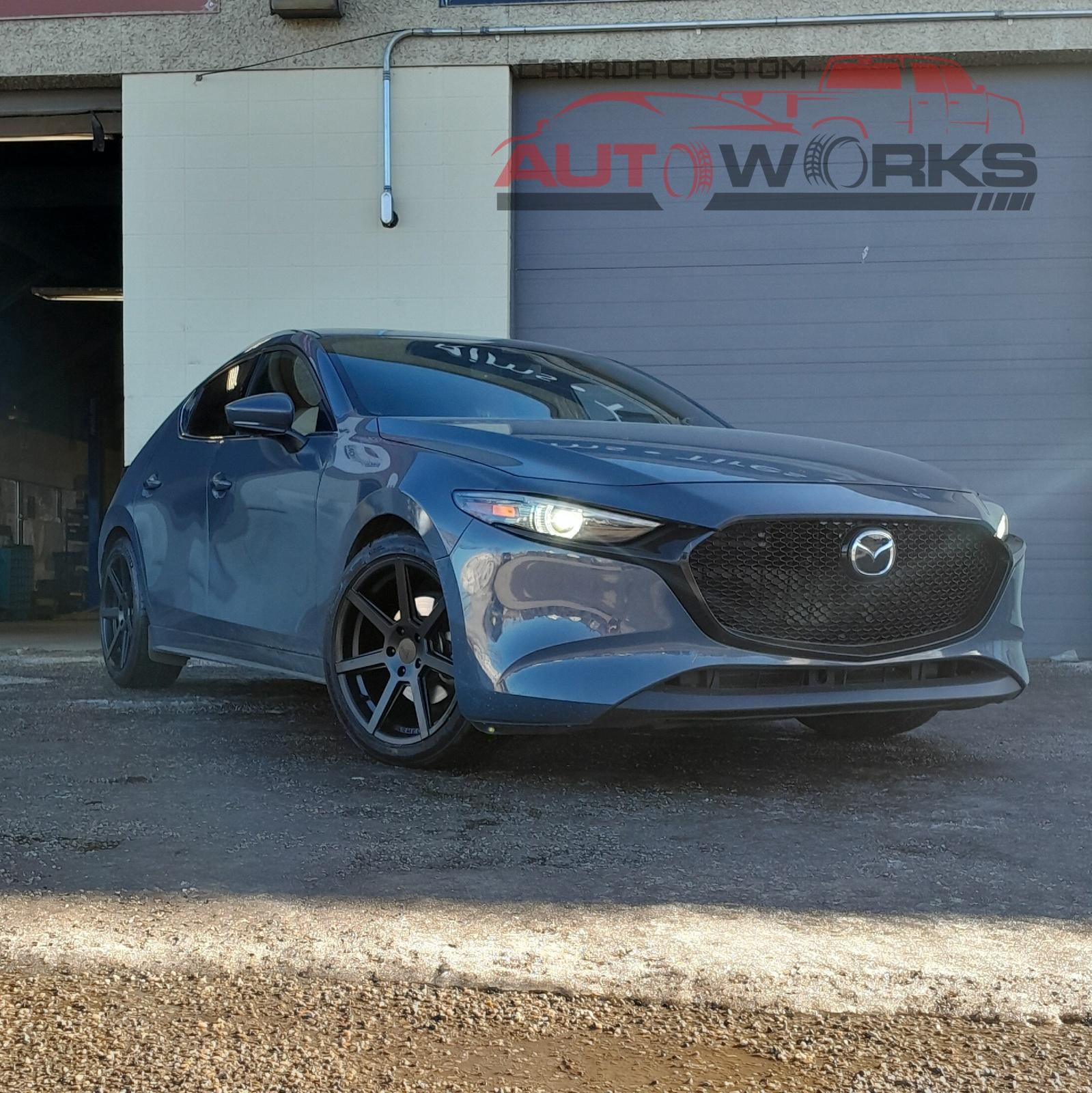 2021 Mazda Mazda3 Sport on Armed Syndicate Assassin 18x8 Black