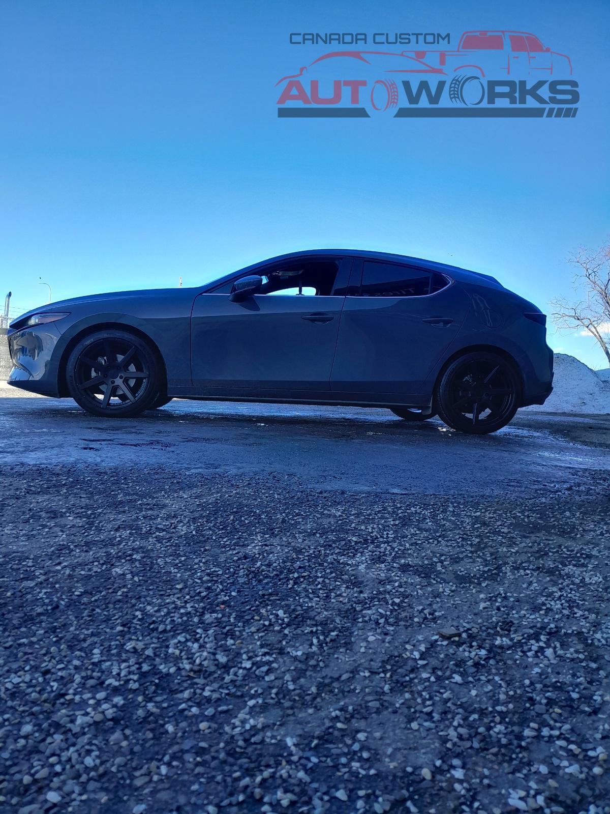 2021 Mazda Mazda3 Sport on Armed Syndicate Assassin 18x8 Black