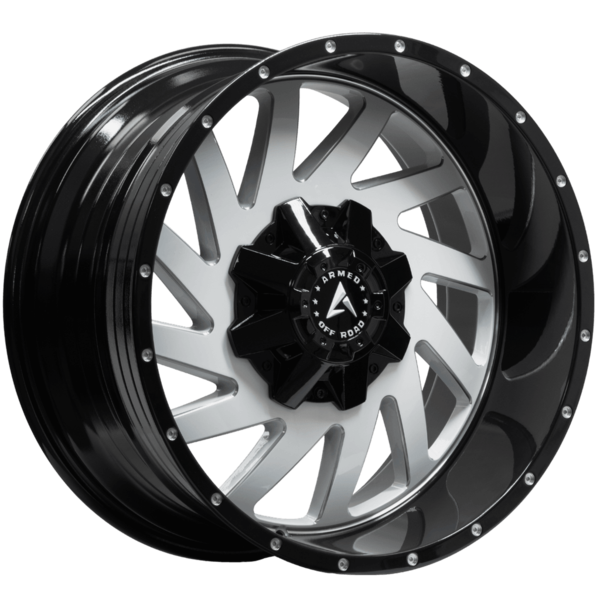 Buy Armed Off-Road Aggressor Gloss White Milled w/ Black Lip 20x10 ...