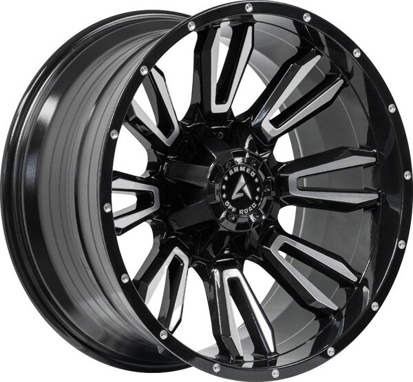 Buy Armed Off-Road Dagger Gloss Black w/ Machined Face 20x10 5x139.7 ...