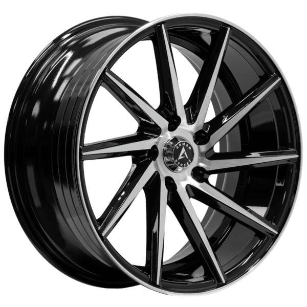Buy Armed Street .38 Cal Gloss Black w/ Machined Face 18x8 5x112 5x114 ...