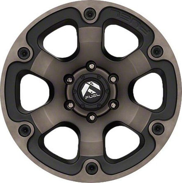 Buy Fuel D564 Beast Matte Black w/ Double Dark Tint 18x9 6x139.7 1 108 ...